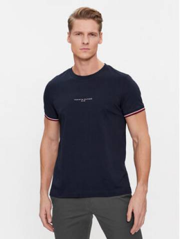 Tommy Hilfiger Футболка Logo MW0MW32584 Cиній Slim Fit Tommy Hilfiger Футболка Logo MW0MW32584 Cиній Slim Fit