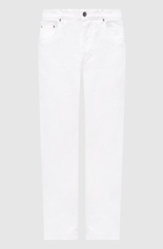 Белые джинсы с логотип патч