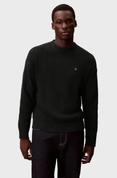 Мужской черный джемпер VERTICAL TEXTURE Черный XL Calvin Klein Jeans LV04RD314G