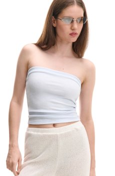 Cropp - Топ в смужку - блідо-блакитний