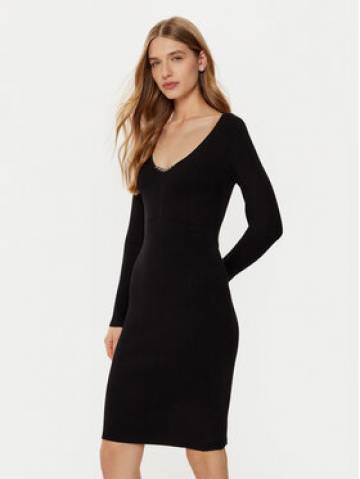 Guess Трикотажна сукня W5RK07 Z2YJ2 Чорний Regular Fit Guess Трикотажна сукня W5RK07 Z2YJ2 Чорний Regular Fit