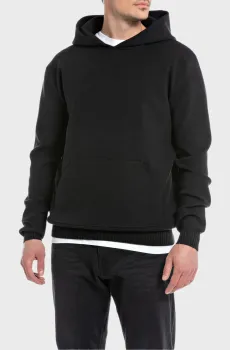 Мужское черное худи Черный M Replay UK2519.000.G23538