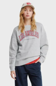 Женский серый свитшот Los Angeles Серый XL SPRINGFIELD 1083698