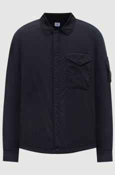 Синяя ветровка с патчем логотипа