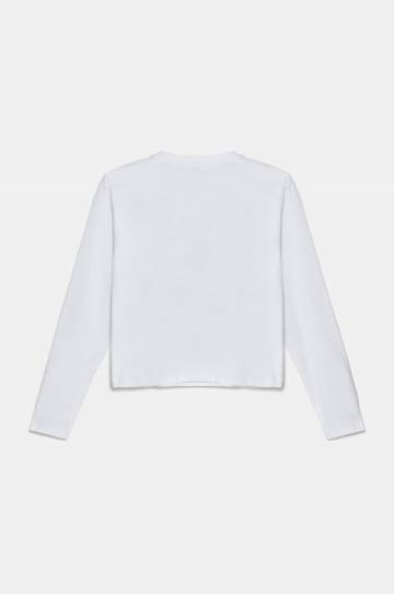 Хлопковый детский лонгслив Guess цвет белый J4BI10 I3Z14