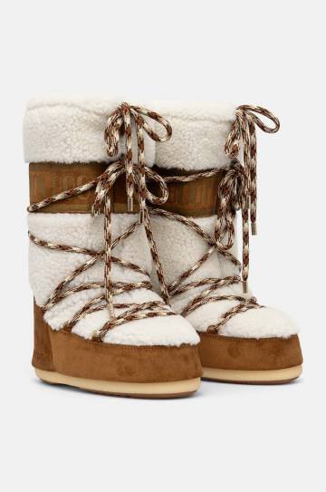 Замшевые сапоги Moon Boot MB ICON SHEARLING цвет коричневый 80D1402610 MA03 Замшевые сапоги Moon Boot MB ICON SHEARLING цвет коричневый 80D1402610 MA03