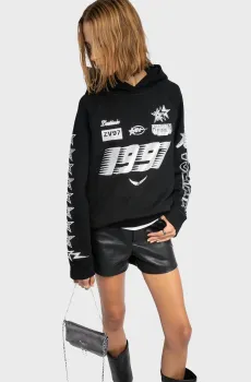 Женское черное худи Georgys Черный XS ZADIG&VOLTAIRE JWSS01675_BLACK