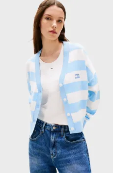 Женский кардиган в полоску STRIPE Разноцветный M Tommy Jeans DW0DW20968