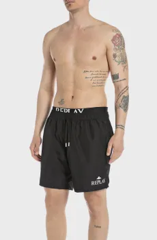 Мужские черные плавательные шорты Черный S Replay LM1137.000.82972