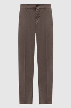 Коричневые брюки с логотипом