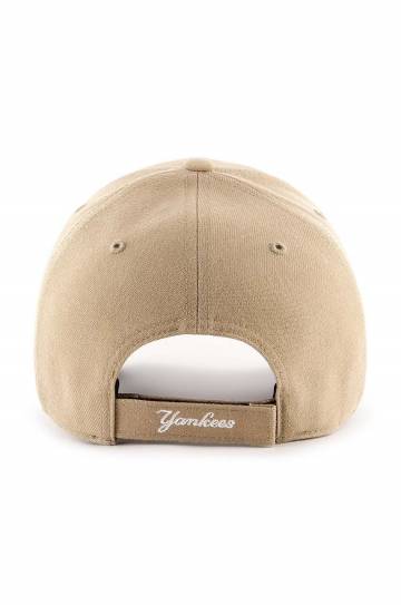 Кепка из смесовой шерсти 47 brand MLB New York Yankees цвет бежевый с аппликацией Кепка из смесовой шерсти 47 brand MLB New York Yankees цвет бежевый с аппликацией