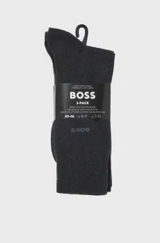 Мужские темно-серые носки (3 пары) Серый 39-42 BOSS 50469839;012