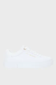 Женские белые кеды FOXING PLATFORM Белый 39 Tommy Hilfiger FW0FW09480