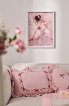 Декоративна картина з мотивом балерини - бежевий