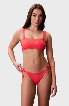 Женские красные трусики от купальника SIDE TIE BOTTOM Красный M Calvin Klein LV00Q61220