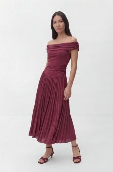 Reserved - Сукня з тканини з додаванням модалу - пильно-рожевий - 702HS-39X