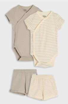 Комплект: боді та шорти 2 pack - кремовий