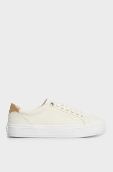 Женские бежевые кеды ESSENTIAL VULC CANVAS Бежевый 38 Tommy Hilfiger FW0FW07682