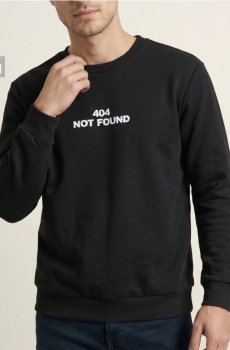 Світшот crewneck з написом - чорний