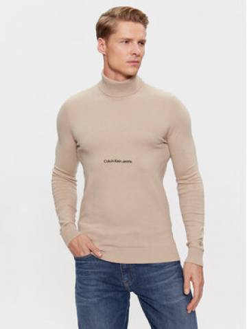 Calvin Klein Jeans Гольф J30J324325 Бежевий Slim Fit Calvin Klein Jeans Гольф J30J324325 Бежевий Slim Fit