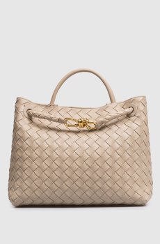 Бежевая кожаная сумка Andiamo