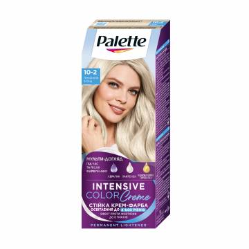 Стойкая крем-краска для волос Palette Интенсивный цвет, 10-2 Жемчужный блонд, 110 мл Стойкая крем-краска для волос Palette Интенсивный цвет, 10-2 Жемчужный блонд, 110 мл
