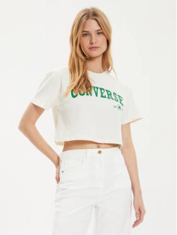 Converse Футболка W Retro Chuck Cropped Tee 10027151-A03 Écru Regular Fit Converse Футболка W Retro Chuck Cropped Tee 10027151-A03 Écru Regular Fit