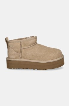 Детские замшевые сапоги UGG CLASSIC ULTRA MINI PLATFORM