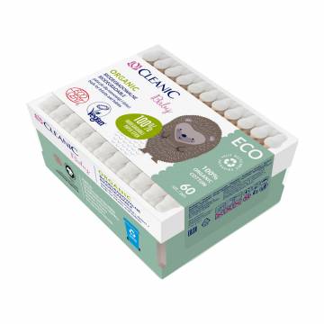 Ватные палочки Cleanic Baby Eco с ограничителем, 60 шт Ватные палочки Cleanic Baby Eco с ограничителем, 60 шт