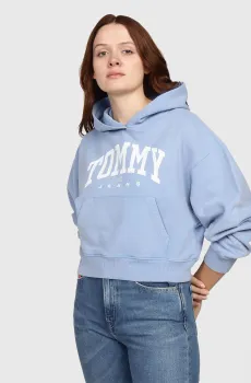 Женское голубое худи TJW VTG VARSITY 1 Голубой S Tommy Jeans DW0DW19291