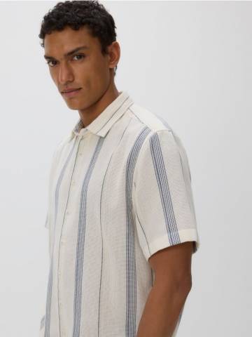Reserved - Сорочка в смужку comfort fit - кремовий - 377BZ-01P Reserved - Сорочка в смужку comfort fit - кремовий - 377BZ-01P