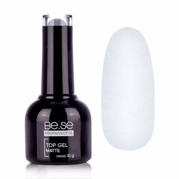 Матовый топ для гель-лака с шиммером Be.Se Professional Top Gel Coat Matte 01, 10 г Матовый топ для гель-лака с шиммером Be.Se Professional Top Gel Coat Matte 01, 10 г