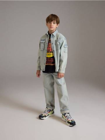 Reserved - Джинси relaxed straight - бежевий - 163BF-80J Reserved - Джинси relaxed straight - бежевий - 163BF-80J