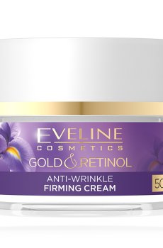 Восстанавливающий укрепляющий крем-лифтинг для лица Eveline Cosmetics Gold & Retinol 50+, 50 мл