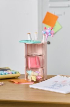 Настільний органайзер - пастельний рожевий