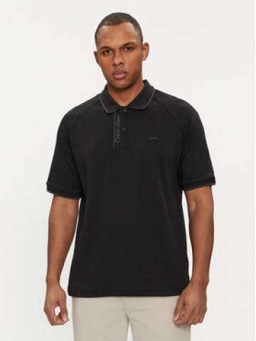 Calvin Klein Поло Logo Tape K10K112463 Чорний Regular Fit Calvin Klein Поло Logo Tape K10K112463 Чорний Regular Fit