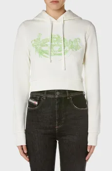 Женское белое худи F-SLIMMY-HOOD-P9 FELPA Белый M Diesel A15384 0NAZQ