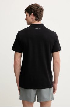 Хлопковое поло Karl Lagerfeld KL METAL