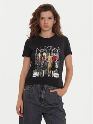 DKNY Футболка P4MHSWNA Чорний Regular Fit DKNY Футболка P4MHSWNA Чорний Regular Fit