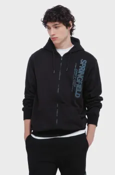Мужское черное худи Черный L SPRINGFIELD 92112