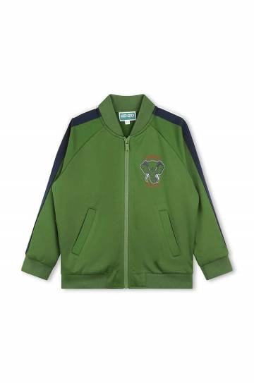 Детская кофта Kenzo Kids цвет зелёный с аппликацией K60701 Детская кофта Kenzo Kids цвет зелёный с аппликацией K60701