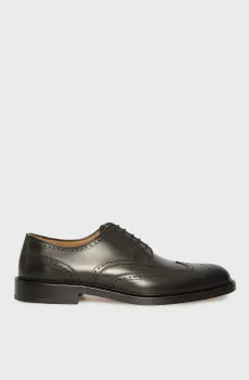 Мужские черные кожаные броги BECKHAM x BOSS Черный 40 BOSS 50554263;001