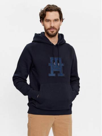 Tommy Hilfiger Світшот Monogram Applique MW0MW32702 Cиній Regular Fit Tommy Hilfiger Світшот Monogram Applique MW0MW32702 Cиній Regular Fit