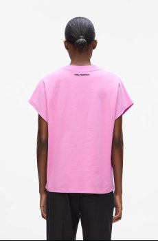 Хлопковая футболка Karl Lagerfeld IKON AQUARELLE