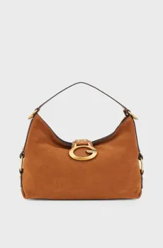 Женская рыжая замшевая сумка Рыжий ONESIZE Guess HWSB93.08180;COG