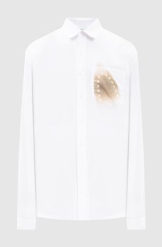 Белая рубашка с принтом