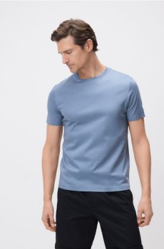 Reserved - Футболка regular fit з ліоцелом - кобальтовий - 017IS-47X