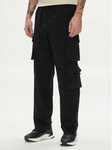 Jack&Jones Штани з тканини Karl 12253626 Чорний Loose Fit Jack&Jones Штани з тканини Karl 12253626 Чорний Loose Fit
