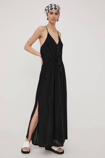 Платье Rip Curl цвет чёрный maxi расклешённая