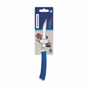 Нож для стейка TRAMONTINA Felice Blue зубчатый, 11.2 см (23492/115)